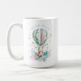 Cute bunny AÉRONAUTE, personnalisé Kaffemugg