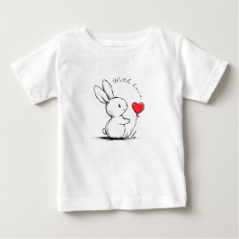 Cute bunny and red heart , personnalisé t shirt