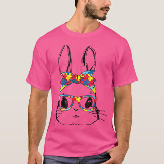 Cute Bunny Ansikte Autism Glass Headband Lycklig Ö T Shirt