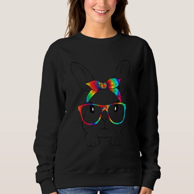 Cute Bunny Ansikte Leopard Glass Headband Lycklig  T Shirt (Framsida)