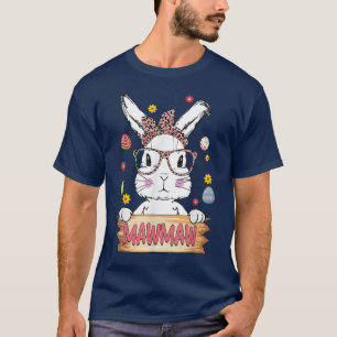 Cute Bunny Ansikte Leopard Skriv ut glasmassan Maw T Shirt