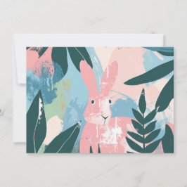 Cute Bunny Artistic Glad påsk Greeting Card Julkort