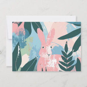 Cute Bunny Artistic Glad påsk Greeting Card Julkort