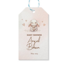 Cute Bunny Baby Shower Favor Tag