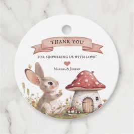 Cute Bunny Baby Shower Tack Gåvor Etiketter