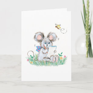 Cute Bunny Barns födelsedag-kort Kort