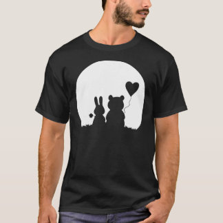 Cute Bunny Bear Kärlek par Alla hjärtans dag T Shirt