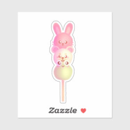 Cute Bunny, Bear och Frog Dango Klistermärken