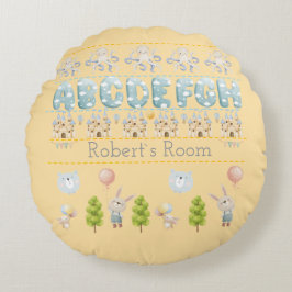 Cute Bunny Bear pastel antistress Rund Kudde