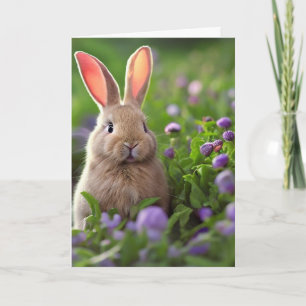 Cute Bunny Birthday Kort