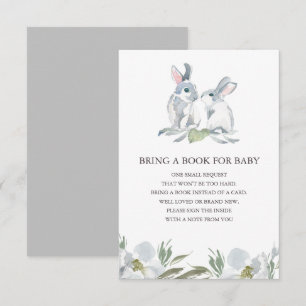 Cute Bunny Bok för Baby-kort Inbjudningar