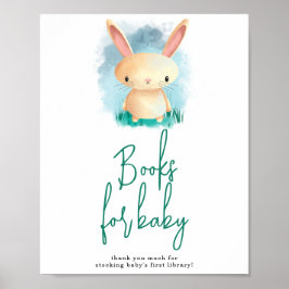 Cute Bunny Bokar för baby Poster