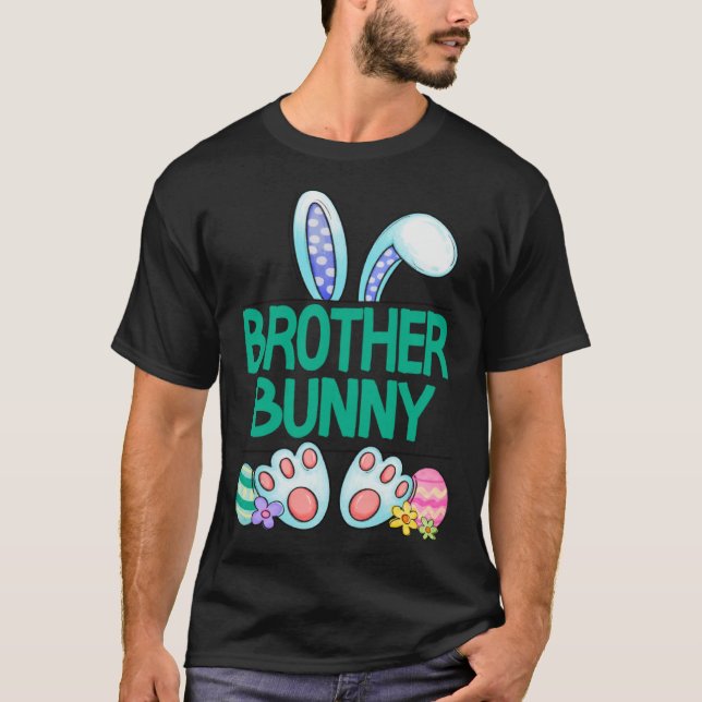 Cute Bunny Brother Bunny Cute Easter Family Matchi T Shirt (Framsida)