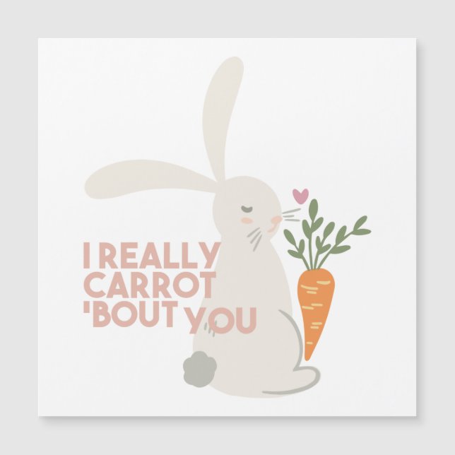 Cute Bunny Carrot Pun - Jag Verkligen Carrot Bout  (Framsida)