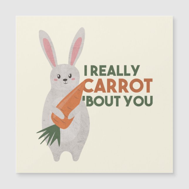 Cute Bunny Carrot Pun - Jag Verkligen Carrot Bout  (Framsida)
