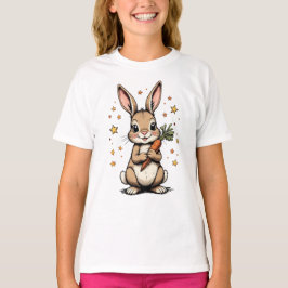 Cute Bunny & Carrot T-Shirt Design