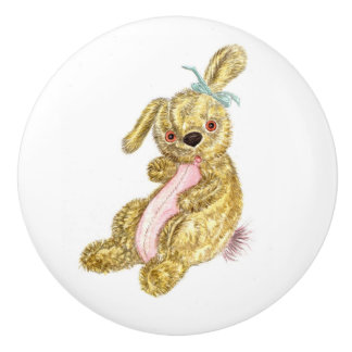 Cute Bunny Ceramic Knob Knopp