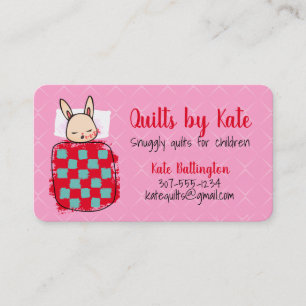 Cute bunny childrens filtar i baby visitkort