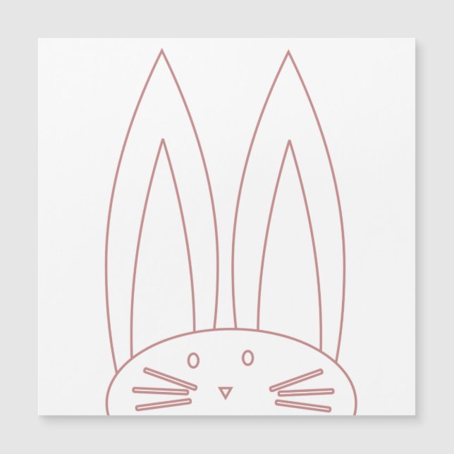 Cute Bunny Coloring Rosa Outline Helgdag (Framsida)