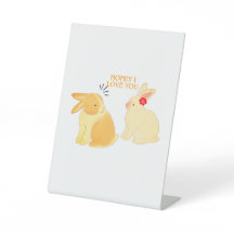 Cute Bunny Couple Kärlek Quote - "Baby I Kärlek Yo