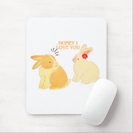 Cute Bunny Couple Kärlek Quote - "Baby I Kärlek Yo Musmatta