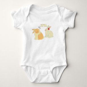 Cute Bunny Couple Kärlek Quote - "Baby I Kärlek Yo T Shirt