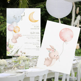 Cute Bunny Det är en Baby Shower II-inbjudan. Inbjudningar
