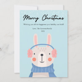 Cute Bunny Djurälskare - julklapp, platta Julkort