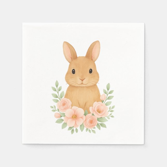 Cute bunny easter Paper Napkin Pappersservett (Framsidan)