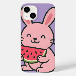 Cute Bunny Eating Carrot Telefon Case | Kawaii Rab