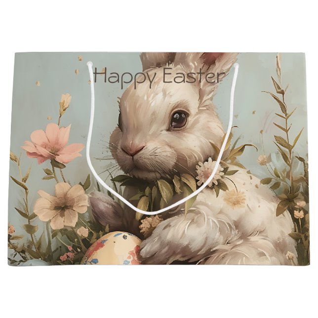 Cute Bunny Eggs Flowers Easter  (Framsidan)