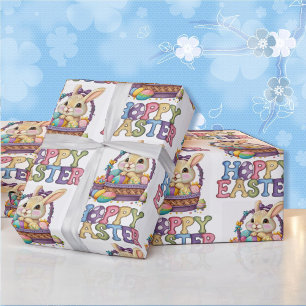 Cute Bunny & Eggs Hoppy Påsk Gift Presentpapper