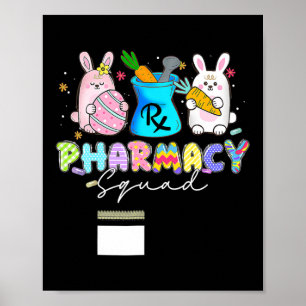 Cute Bunny farmaceut Squad Glad påsk Poster