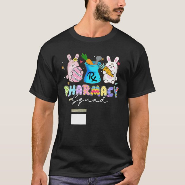 Cute Bunny farmaceut Squad Glad påsk T Shirt (Framsida)