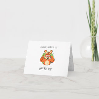 cute bunny Folded Birthday Card Card for kids Kort