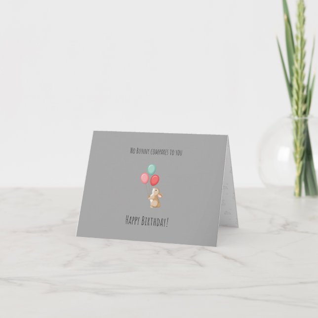 Cute Bunny-för barn med vikt födelsedagskort Kort (Framsida)