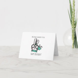 Cute Bunny-för barn med vikt födelsedagskort Kort