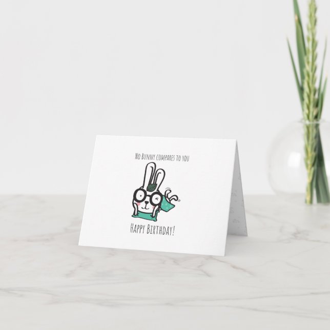 Cute Bunny-för barn med vikt födelsedagskort Kort (Framsida)
