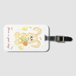 Cute Bunny för en positiv stämning Bagagebricka