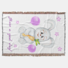 Cute Bunny för en positiv stämning Poster Filt