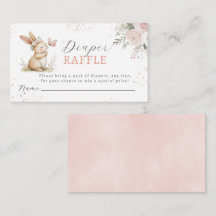 Cute Bunny Girl Diaper Raffle 