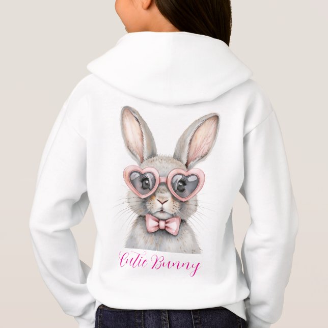 Cute Bunny Girl T-Shirt |Kawaii Rabbit Graphic Tee (Baksida)