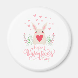 Cute Bunny Glad Alla hjärtans dag Magnet
