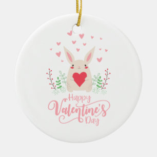 Cute Bunny Glad Alla hjärtans dag Ornament