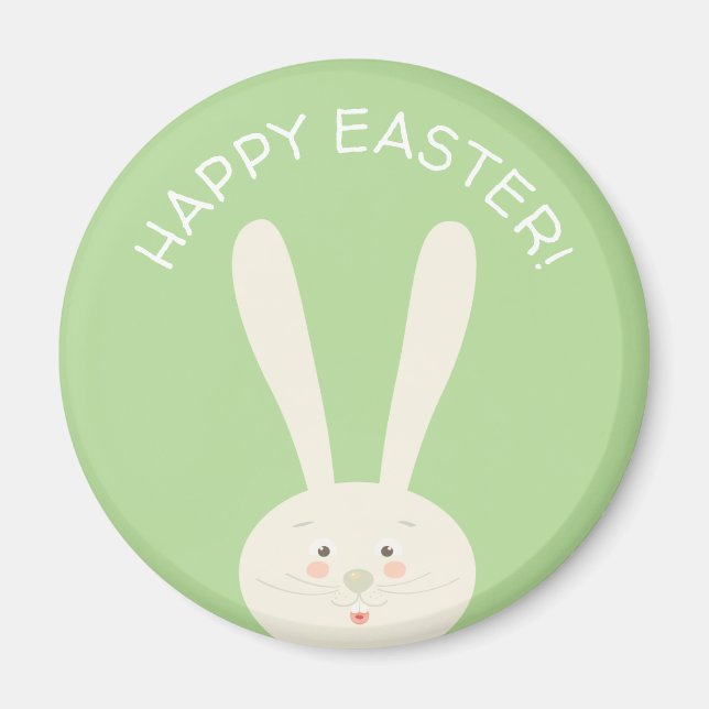 Cute Bunny Glad påsk Eggs Hunt Party Magnet (Framsidan)