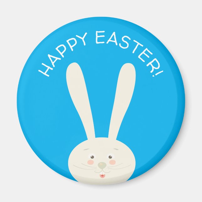 Cute Bunny Glad påsk Eggs Hunt Party Magnet (Framsidan)