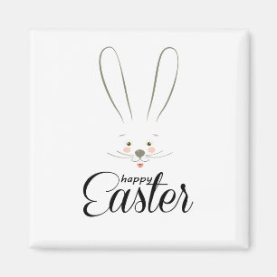 CUTE BUNNY GLAD PÅSK JULFEST Trendig Magnet