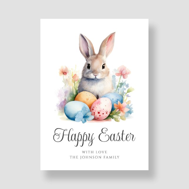Cute Bunny Glad påsk Julkort (Cute Bunny Happy Easter Holiday Card)