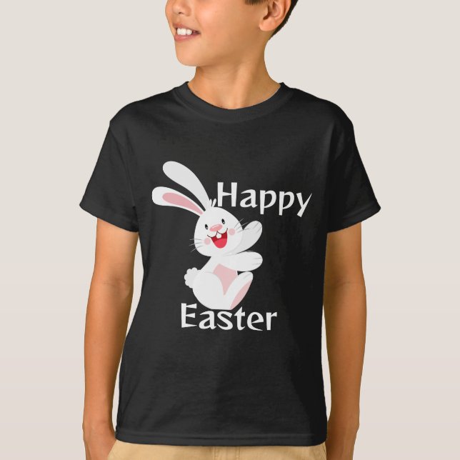 Cute Bunny Glad påsk T Shirt (Framsida)