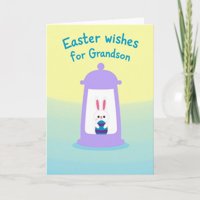 Cute Bunny Greetings Card Kort (Framsida)